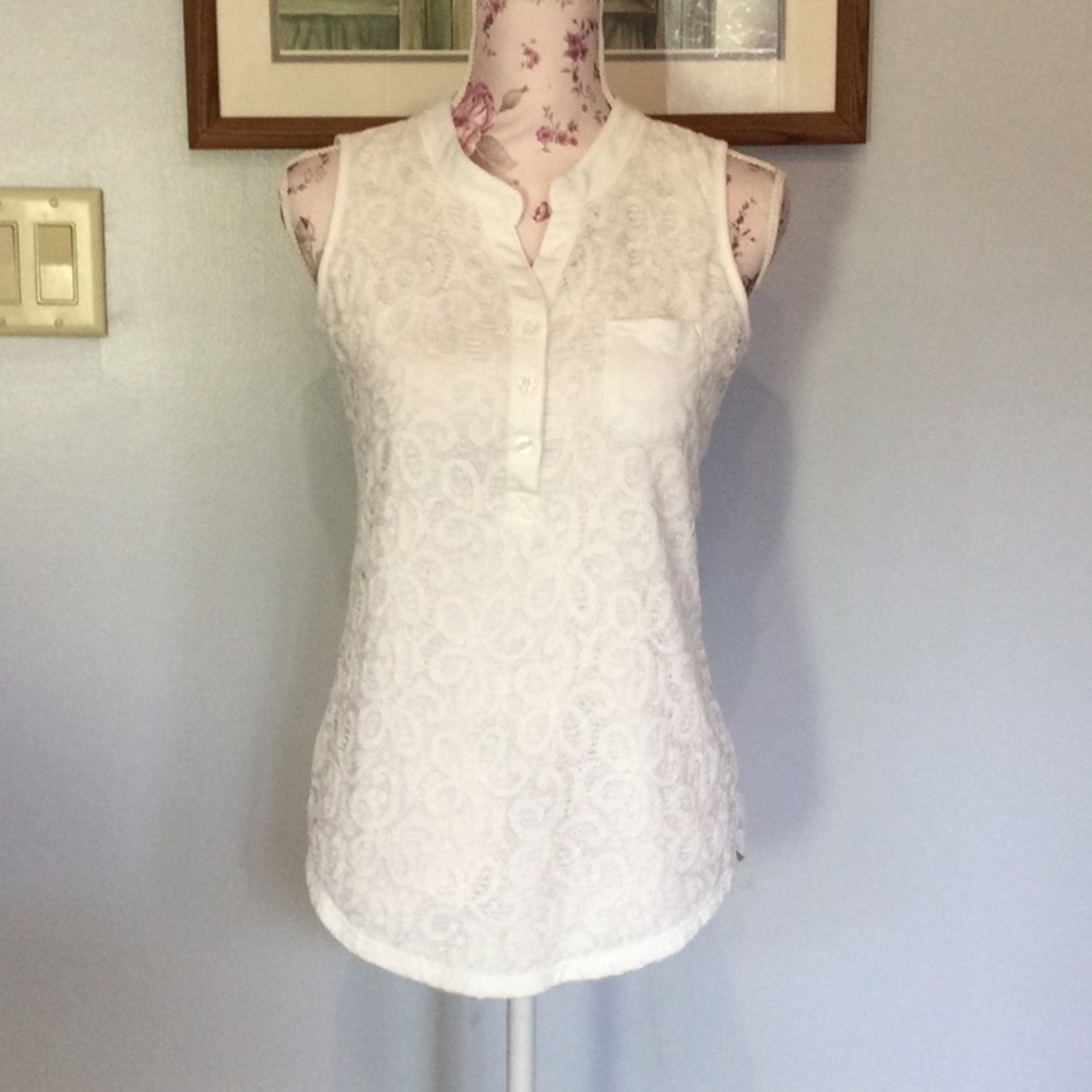 Shannon Ford White Lace Top